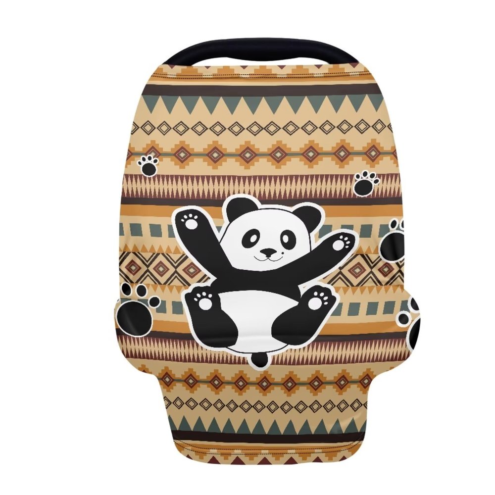 Belidome Aztec Panda Breastfeeding Scarf Cover for Girls Boys Baby Stretch Comfy Canopy Nursing Cover Soft