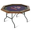 REAHOISY 8 Players Poker Table Foldable,50inch Upgraded Folding Octagon Casion Table, Portable Texas Holedem Table view 1