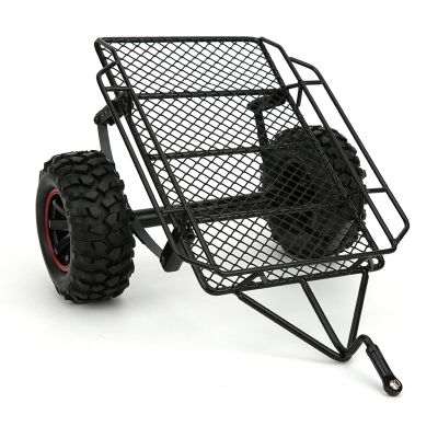 RC Trailer Metal Model Car Small Trailer Compatible TRX4/Axial SCX10 D90 CC01 1/10 RC Truck