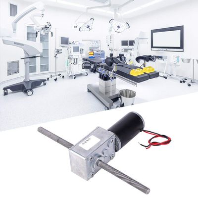 12V Gear Motor, Strong Metal Body, Selected Superior Material, high Efficiency, Lightweight and Compact, Double Output Shaft Screw with Right,Hand and Left,Hand Thread, Long