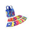 Amagogo 26 Pieces Soft Flash Cards Letter Learning Toy Reusable Sensory Cards with Washable Cloth Bag Made of Polyester Fiber Suitable Girl P, Alphabet view 1