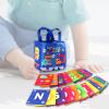 Amagogo 26 Pieces Soft Flash Cards Letter Learning Toy Reusable Sensory Cards with Washable Cloth Bag Made of Polyester Fiber Suitable Girl P, Alphabet view 2
