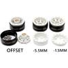 HOBBYSOUL 64mm 1.0 All Terrain Tires F/R Mounted Brass 1.0 beadlock Wheels Rims Negative Offset 1.0 Wheels Tires Tyre for RC Mud Crawler 1/24 SCX24 AX24 1/18 TRX4M view 2