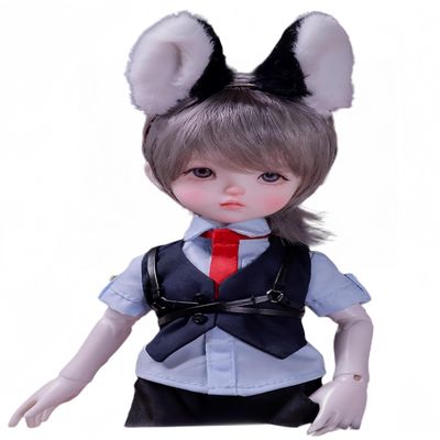1/6 BJD Doll Kawaii Ball Joint Doll Handmade Makeup 11.8 Inches Collectible Cartoon Dress up Dolls The (L)