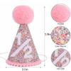 Alainzeo Half Birthday Rainbow Cone Hat, 1/2 Birthday Party hat for Baby Girl, Glitter Cone hat for 6 Month baby Birthday Decoration, Birthday Decoration, Party Photo Prop, Glitter Rainbow Cone view 4