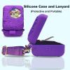 JCHPINE Hard Carrying Case and Silicone Cover for Bitzee Disney Interactive Digital Pet, Protective Case for Bitzee Disney Virtual Electronic Pets Accessories (Purple) view 4