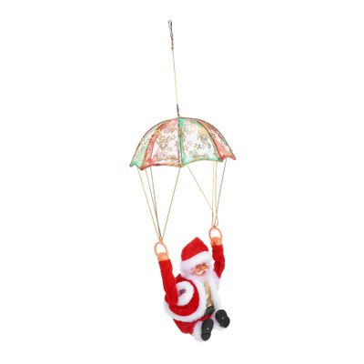 CHILDWEET 1pc Xmas Electric Toy Santa Claus Parachute Figurine for Boys and Girls Decoration Compact Indoor Decor Fun Swinging Design Holiday