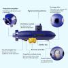 FAPAO Mini RC Submarine 2.4GHz Remote Control Boat DIY Mini RC Boat RC Race Boat 6CH Gift view 2