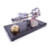 YounggDiy Metal Cylinder Stirling Engine Generator Heat Engine with 4 Lights and Black Metal Base DIY Steam Model Set - Assembly Version view 2