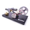 YounggDiy Metal Cylinder Stirling Engine Generator Heat Engine with 4 Lights and Black Metal Base DIY Steam Model Set - Assembly Version view 4