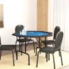 Homgoday Folding Poker Table 8 Players Blue 108 x 108 x 75 cm, Outdoor Table, Kitchen Table, Outdoor Table view 1