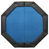 Homgoday Folding Poker Table 8 Players Blue 108 x 108 x 75 cm, Outdoor Table, Kitchen Table, Outdoor Table view 4