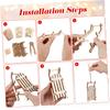 Anneome 9pcs Miniature Wooden Sled Decorations for Christmas Table Decor Unfinished Wooden Sleigh Craft Ornament for Holiday Celebrations view 3
