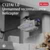 Actualia 2.4G RC Helicopter with 1080P Camera, C127AI Scout Drone 4CH Single-Rotor Brushless Remote Control Military Aircraft Helicopter Model, Optical Flow Positioning view 4