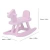 1:12 Scale Miniature Rocking Horse Model Doll House Rocking Horse Doll House Wooden Rocking Horse Simulation Cockhorse for Doll House Accessory (A) view 2