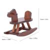 1:12 Scale Miniature Rocking Horse Model Doll House Rocking Horse Doll House Wooden Rocking Horse Simulation Cockhorse for Doll House Accessory (B) view 2