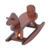 1:12 Scale Miniature Rocking Horse Model Doll House Rocking Horse Doll House Wooden Rocking Horse Simulation Cockhorse for Doll House Accessory (B) view 4