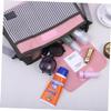 TOYANDONA Stroller Organizer Bag for Toddlers Pink Stripe Design Diaper and Toy Storage Holder for with Durable and Stylish Storage view 2