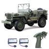 Dodoore RC Military Truck RC Crawler, 1:10 Scale Remote Control Car, 2.4GHz 4WD Off Road RC Rock Crawler, All Terrain Army Climbing Vehicle with LED Lights and 2 Batteries for Adults view 1