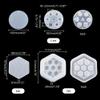 AHANDMAKER 2Sets Dice Mold Set with 7 Pcs Dice Silicone Molds & Dice Storage Tray Silicone Mold, Dice Resin Molds Edge Dice Set for DND Dice Making & Storing DND Dice view 2