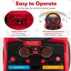 HOMGX Kids Ride On Fire Truck With Bubble Maker, Foot-to-Floor Sliding Car, Music, Siren Sound, Flash Light & Ladder, Fire Engine Push Car for Toddler Boys Girls, Red view 4