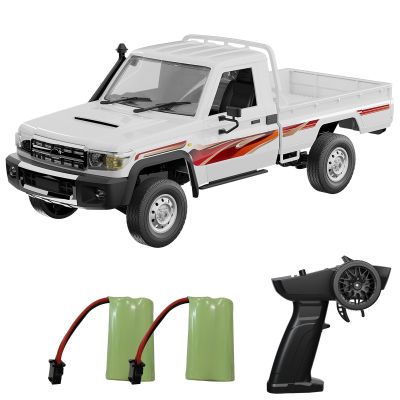 Dodoore RC Rock Crawler RC Truck, 1:14 Scale Remote Control Car, 2.4GHz All Terrains RC Crawler Off Road RC Pickup Truck with LED Lights and 2 Batteries for Adults (White)
