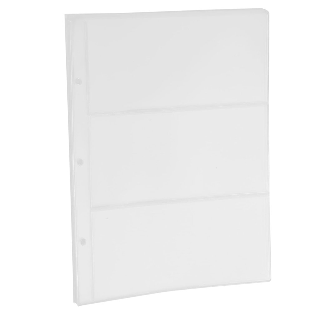 STOBOK 1 Banknote Loose Leaf Paper Money Pocket Stamp Protective Covers Banknote Album Pages Bill Collection Book Pages Commemorative Money Case Currency Bag Money Book Pages PVC