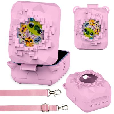 RAWECUD Silicone Case for Bitzee Magicals Interactive Toy Digital Pet, Protective Skin Cover for Bitzee Magicals Virtual Electronic Digital Pet Accessories (Pink)