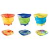 Beach Foldable Buckets Toys, Foldable Beach Bucket Sand Toy Plastic Expandable Pail for Kids Camping Outdoors, Sand Pails Travel Beach Toys for Easter Egg Hunt (Yellow) view 1