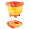 Beach Foldable Buckets Toys, Foldable Beach Bucket Sand Toy Plastic Expandable Pail for Kids Camping Outdoors, Sand Pails Travel Beach Toys for Easter Egg Hunt (Yellow) view 3