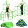 130 Piece Glow in The Dark Fort Building Kit - Indoor Play Engineering Set with Connecting Sticks & Balls - Creative STEM Building Toys view 1