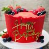 1PCS Happy Birthday Cake Topper, Gold Calligraphy Style Acrylic cake Toppers, Charm Supplies for Birthday Party Cake Dessert Party Decorations Celebrations view 2