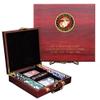 Medals of America Marine Corps Cards and Chips Set, Rosewood, 2 Decks view 1