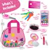 Play Purse for Toddlers - Toddler Girl Toys 2-3 Years Old with Accessories, Pretend Makeup, Keys, Smartphone, Toddler Toy Purse for Little Girls - Birthday Gift for Toddlers Girls 18 Months + - Pink view 2