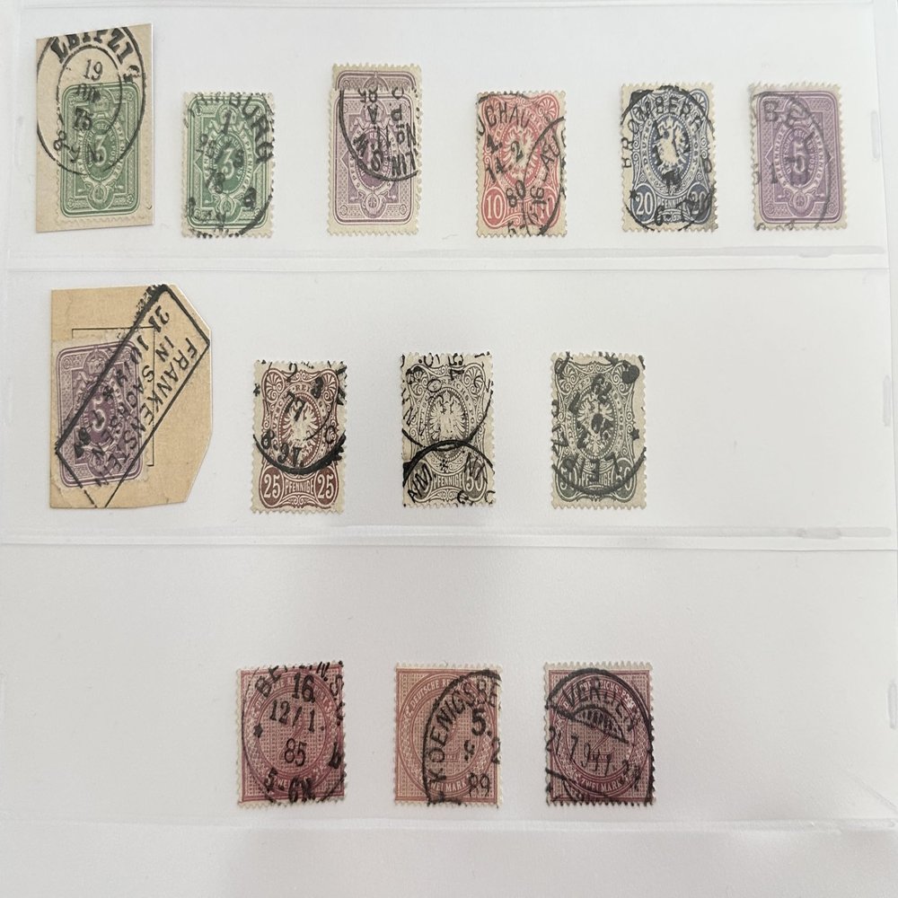 13 German Stamps for Collector German Deutsches Reich Perfect Condition No Charge Postage Inside US
