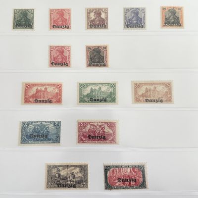 14 German Stamps for Collector 1920 Danzig Short Sale Free City of Danzig MNH No Charge Postage Inside US