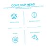 CIYODO 50pcs Replacement Conical Gasket Kit Anodized Aluminum for Model Airplane view 3