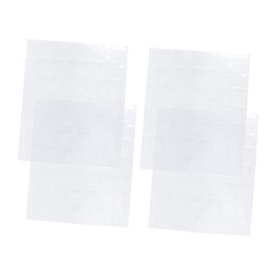 HAPINARY 4pcs Transparent Holders Currency Collection Storage Bags for Albums and Collectors for Stamps and Currency Organization