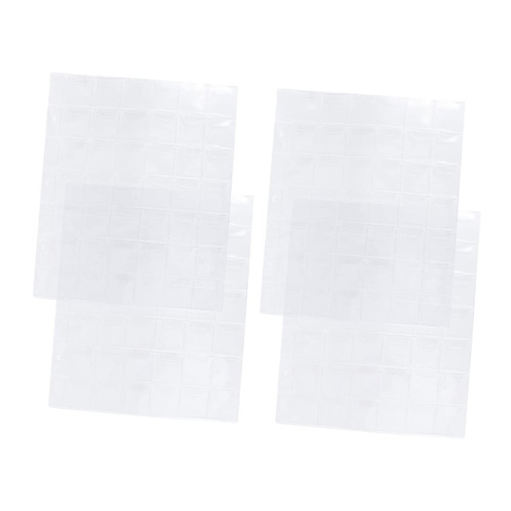 HAPINARY 4pcs Transparent Holders Currency Collection Storage Bags for Albums and Collectors for Stamps and Currency Organization