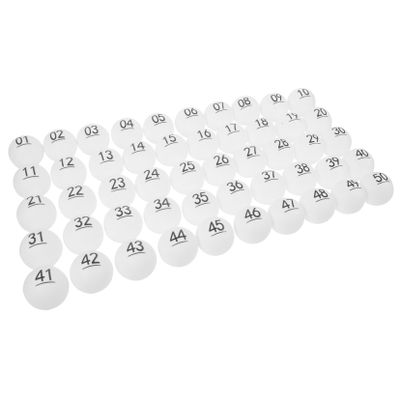 WHAMVOX 50pcs Balls for Bingo Raffle Drawing White Reusable for Party Game Balls