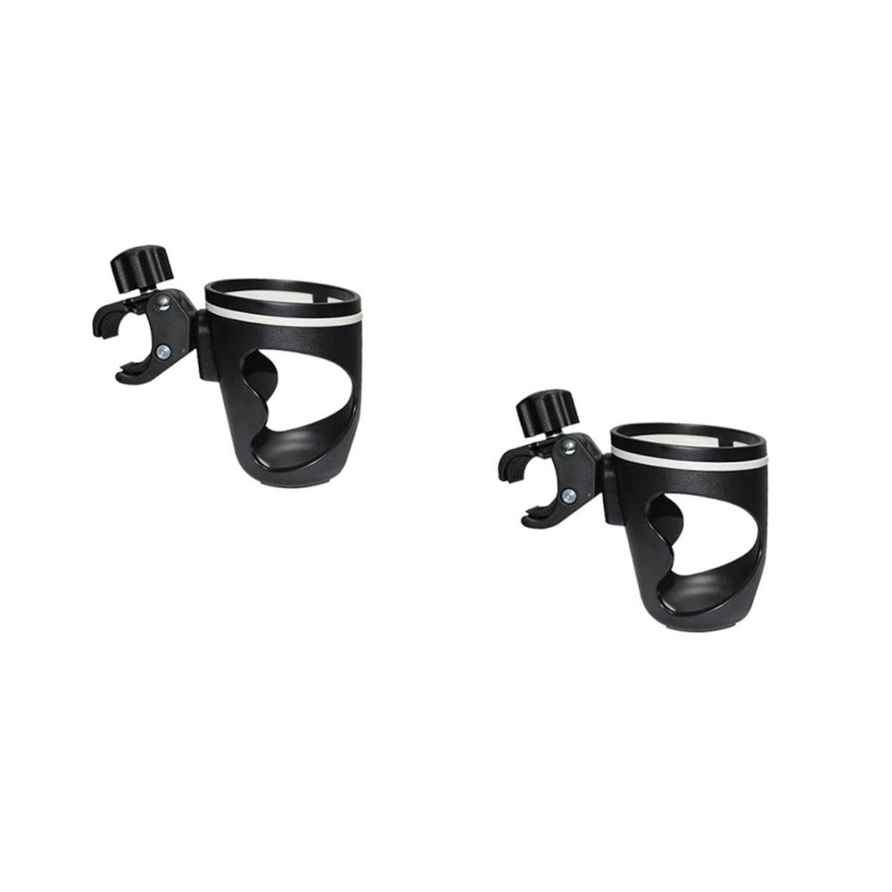 Abaodam 2pcs Stroller Cup Holder Multi-Function Bottle Rack for Pushchairs Tricycles and Wheelchairs Easy to Install Fits Various Bottle and Types