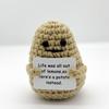 Doimi Handmade Funny Cute Crochet 3 inch Potato Cheer Up Emotional Support Plush Gifts with Positive Affirmation Card for Women Encouragement Graduation Birthday Gifts (potato) view 1