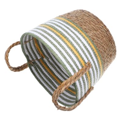 Mikinona Woven Storage Basket for Organizing Office Nursery and Home Small Rattan Container for Toys Laundry and Sundries Natural Style Desktop Organizer