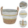 Mikinona Woven Storage Basket for Organizing Office Nursery and Home Small Rattan Container for Toys Laundry and Sundries Natural Style Desktop Organizer view 4
