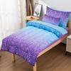 JQinHome Toddler Bedding Sets for Girls,5 Piece Bed in A Bag 3D Blue Purple Comforter Set with 2 Pillowcases,1 Flat Sheet,1 Fitted Sheet(Blue Purple,Toddler Size 42" x 57") view 3