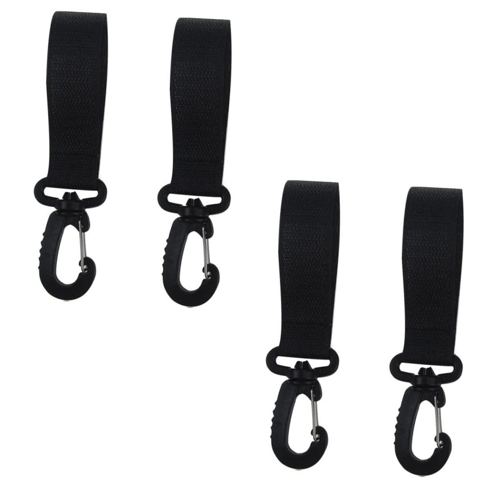 Hohopeti 4pairs Stroller Hooks Rotating Pram Hanger Metal Hook for Stroller Suitable for Buggy Baskets