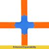 Cross Shape Racetrack Connectors Compatible with Hot Wheels,Track Builder Adaptable Extensions to Enhance Track Building Fun view 3