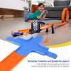 Cross Shape Racetrack Connectors Compatible with Hot Wheels,Track Builder Adaptable Extensions to Enhance Track Building Fun view 4