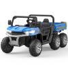 Ride On Dump Truck for Kids Ride On Car with Remote Control Electric UTV Vehicles with Electric Dump Bed, 4WD Power Ride-on 6 Wheels Ride On Toys for Boys Girls (Blue) view 1