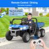 Ride On Dump Truck for Kids Ride On Car with Remote Control Electric UTV Vehicles with Electric Dump Bed, 4WD Power Ride-on 6 Wheels Ride On Toys for Boys Girls (Blue) view 3